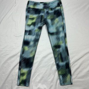 Athleta Leggings Womens Size L Blue Green Colorful Design